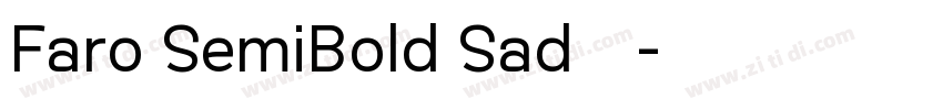 Faro SemiBold Sad下载字体转换